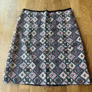 Ann Taylor LOFT Tapestry Pattern Skirt Size 2